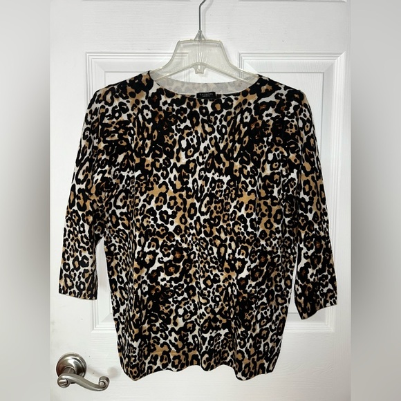 Talbots Sweaters - Talbots Leopard Merino Wool Sweater Xp